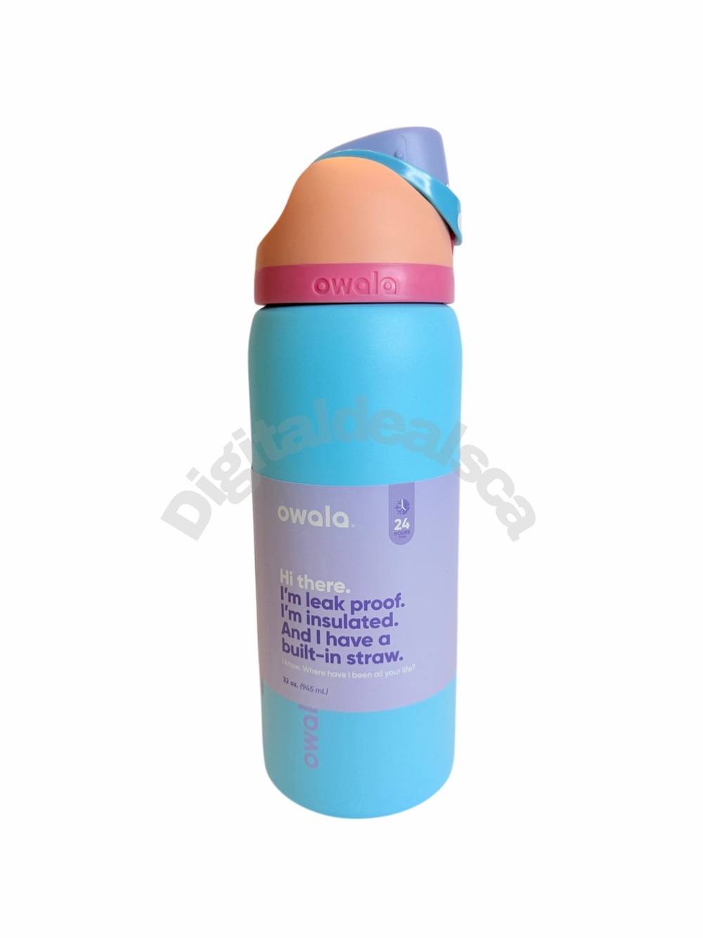 Owala Insulated Kids Straw Bottle - Blue, Peach & Lavender